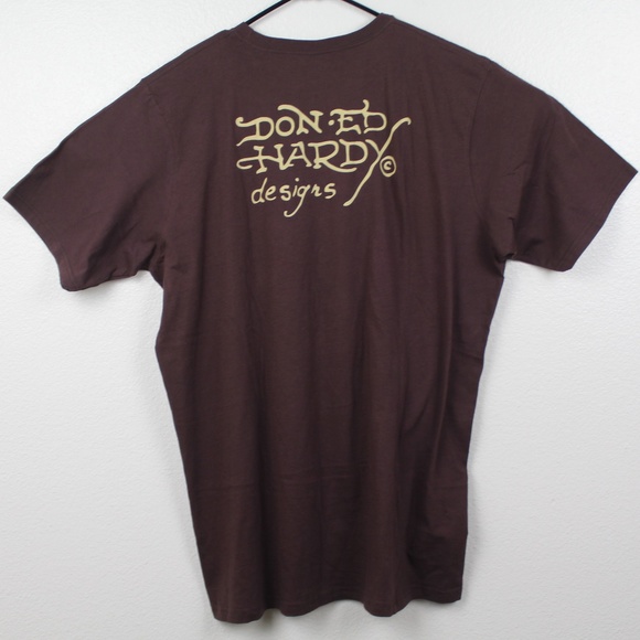 Ed Hardy Graphic Tee Brown - Picture 5 of 5